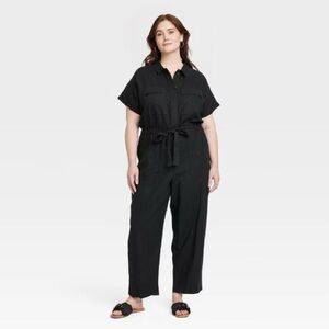 Universal Thread Black Belted Jumpsuit